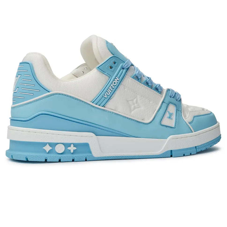 LOUIS VUITTON LV MONOGRAM WHITE SKY BLUE SNEAKER Metroutfitstore